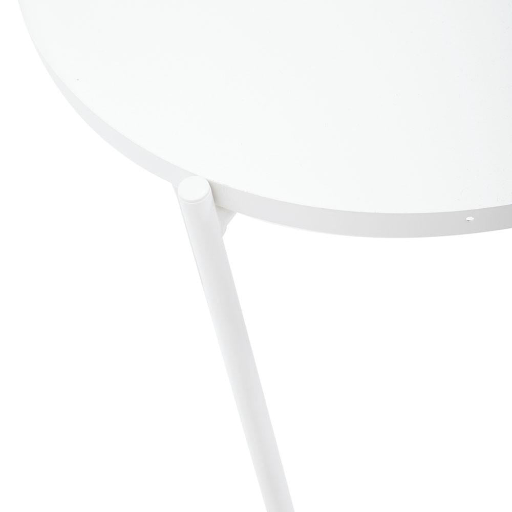 Small White Outdoor Metal Side Table