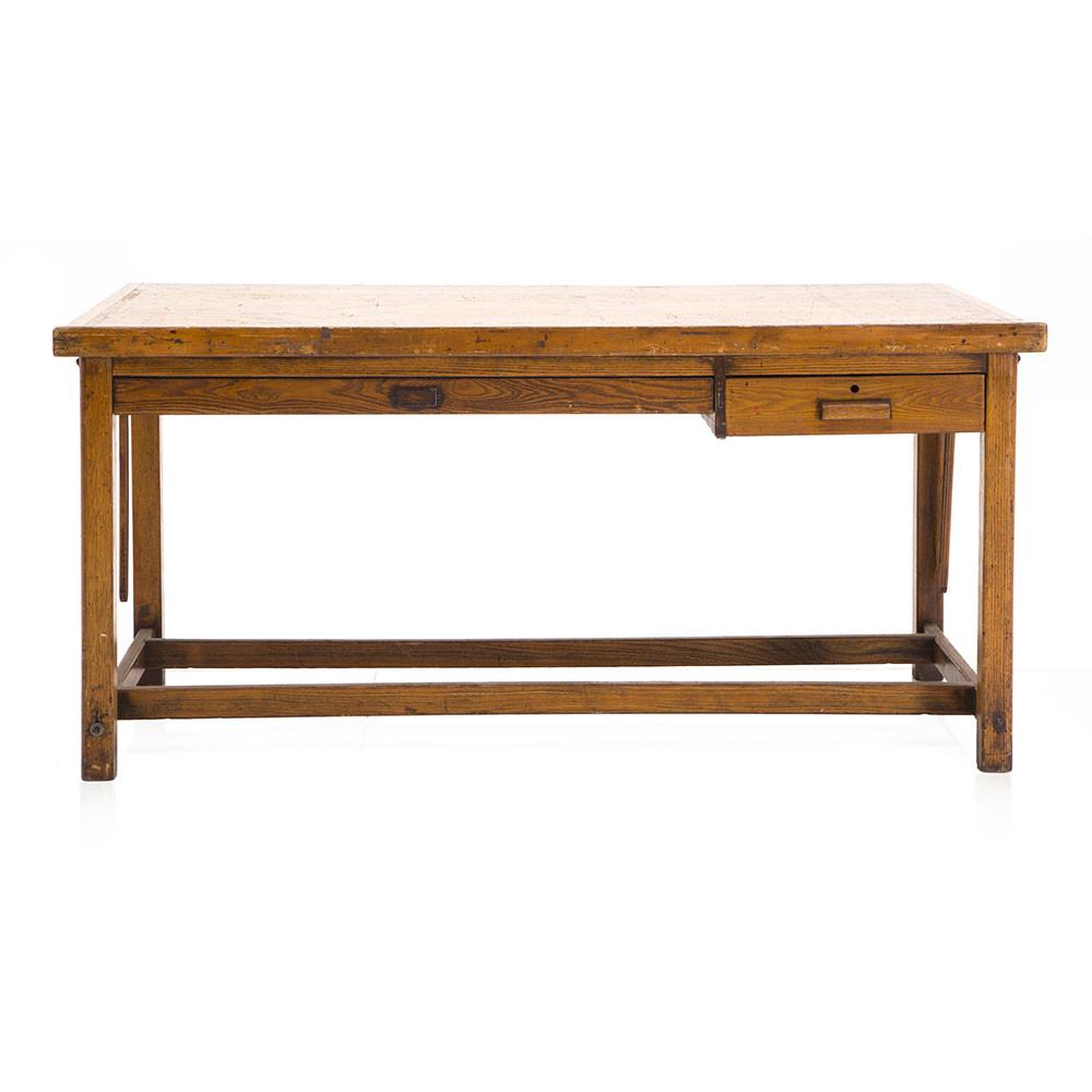 Wood Huge Rustic Drafting Table