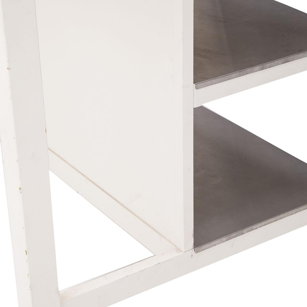 White & Wood Top Kitchen Island