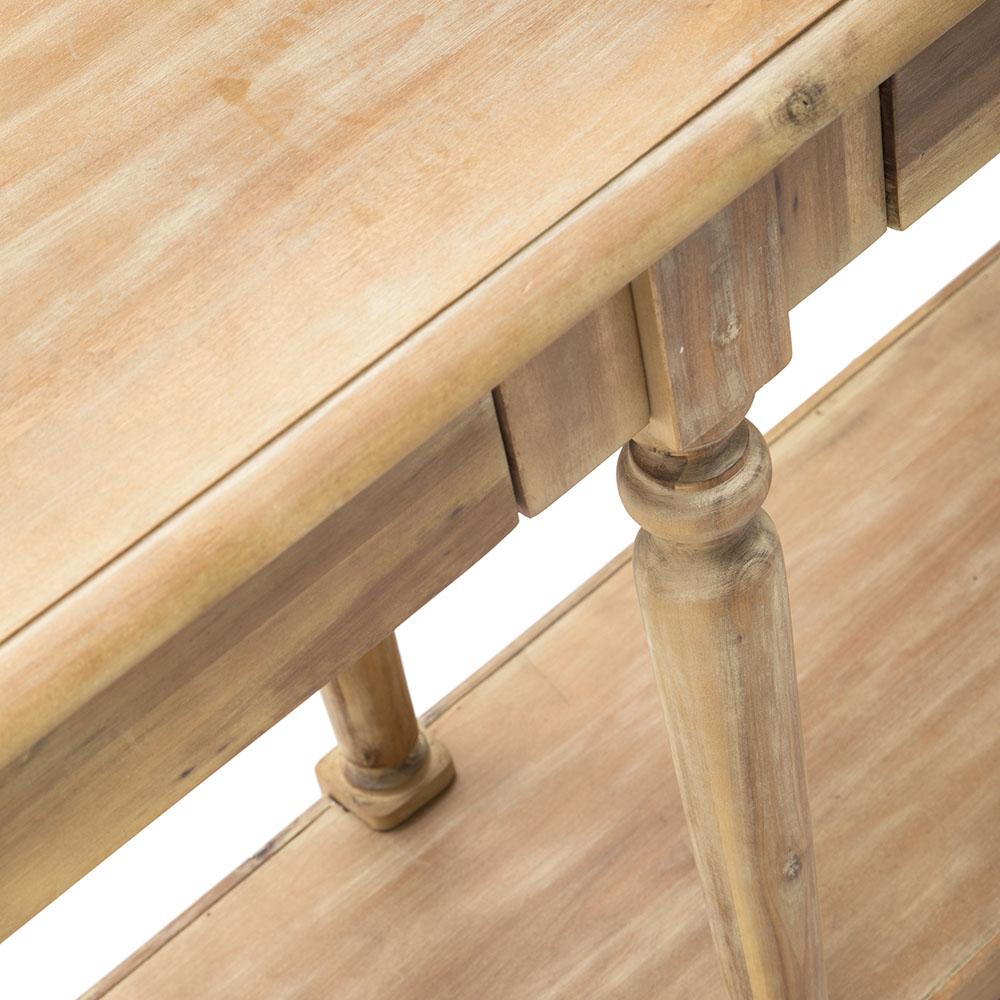 Light Wood Farmhouse Long Console Table