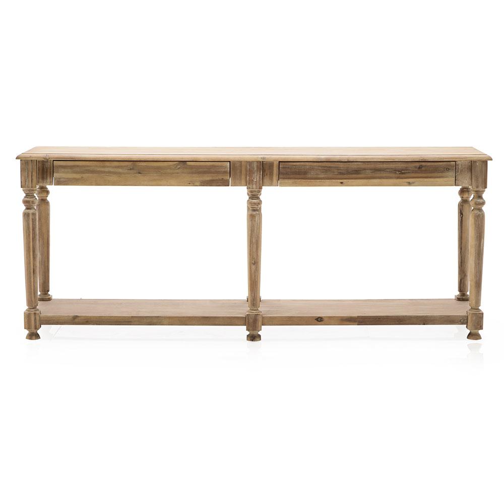 Light Wood Farmhouse Long Console Table