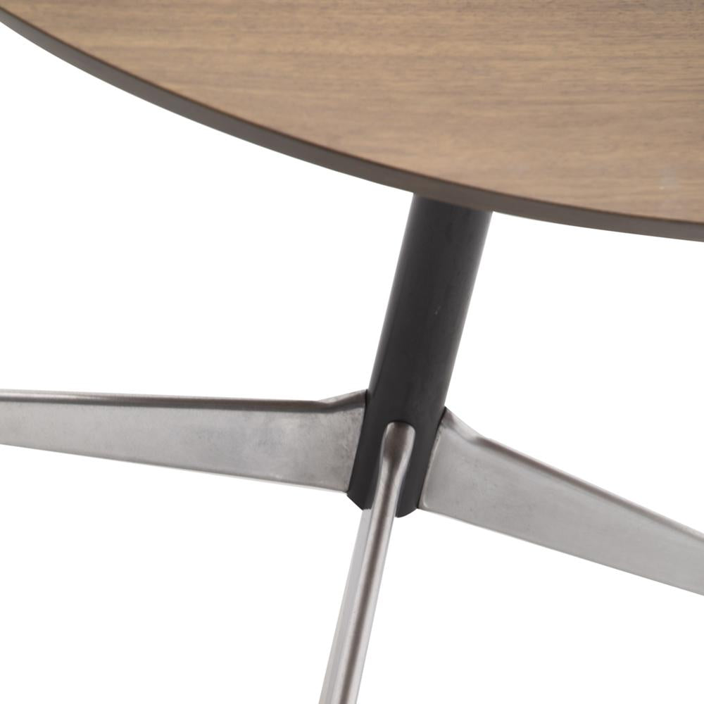 Wood & Steel Knoll Round Table