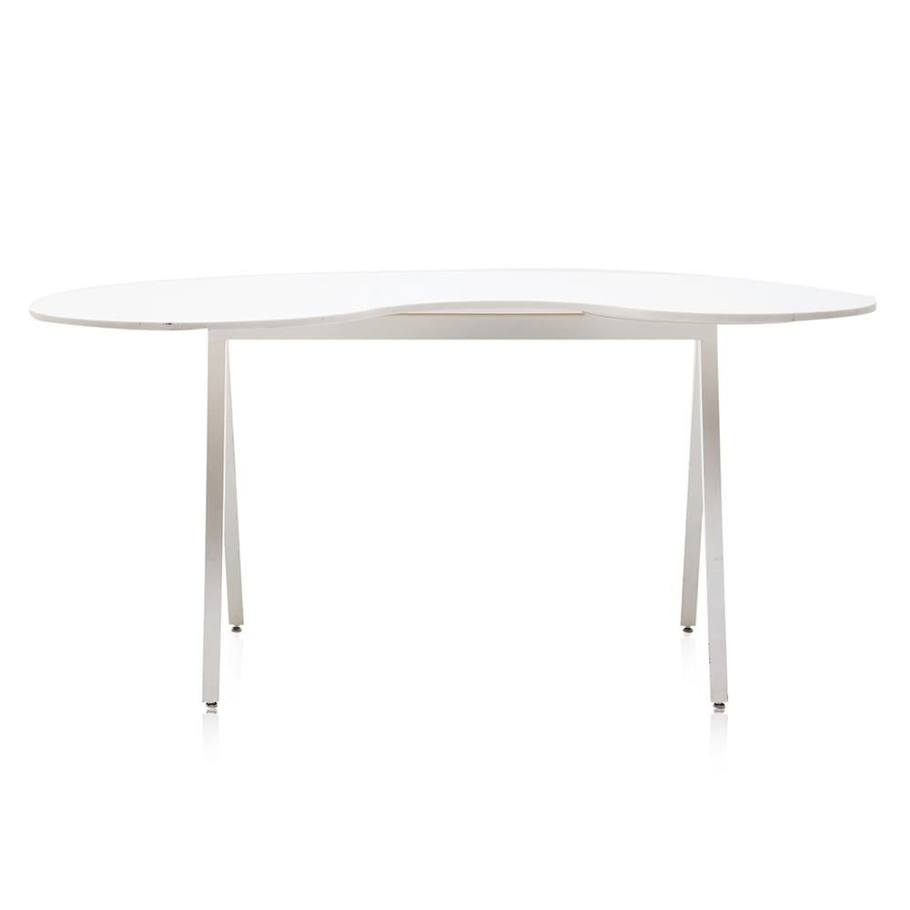 White Large Kidney Top Desk Table