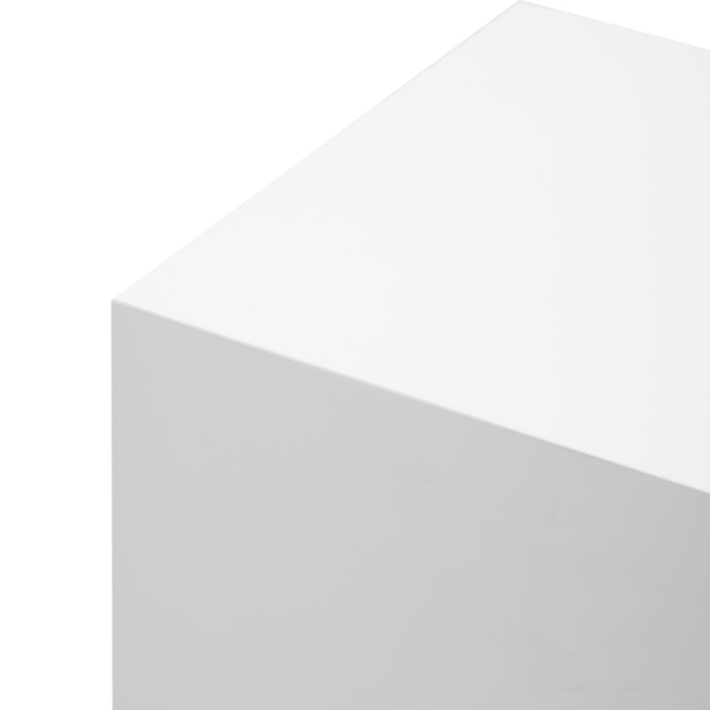 Short 2' Tall White Rectangle Pedestal