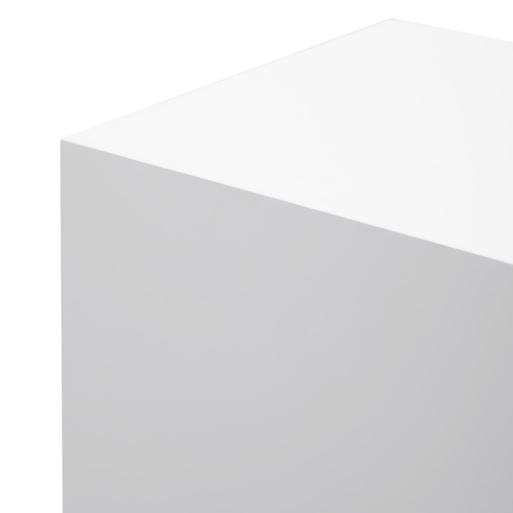 White Tall Rectangular Pedestal