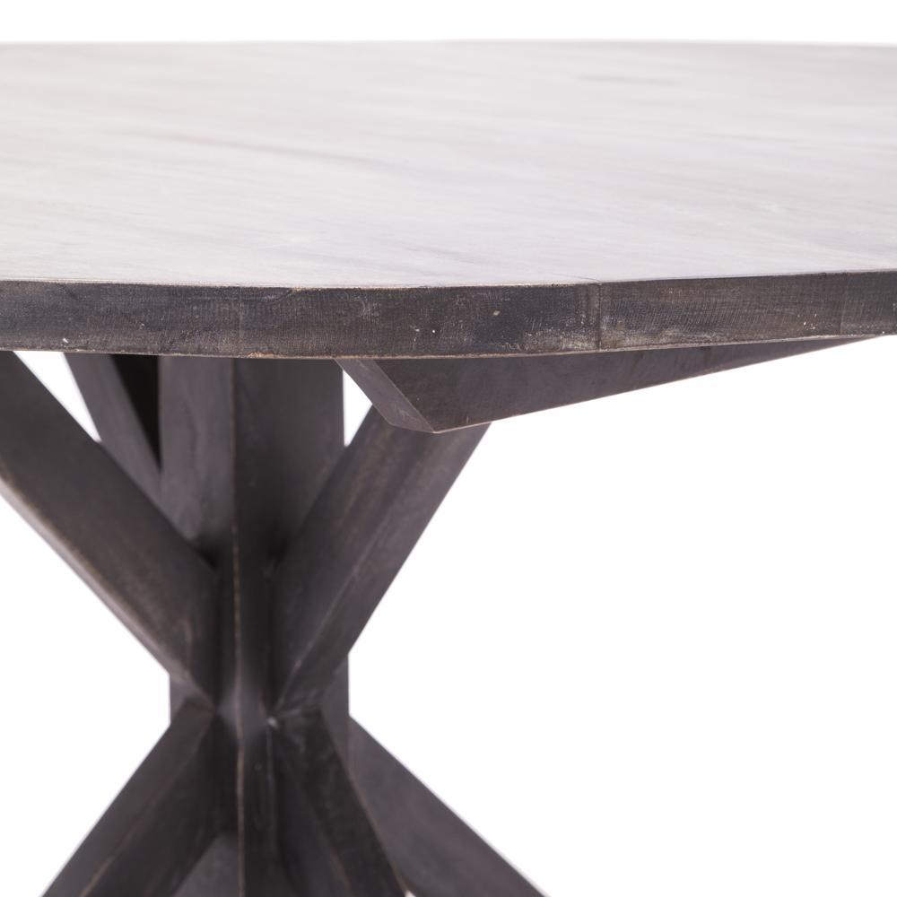 Round Black Wood Farmhouse Table
