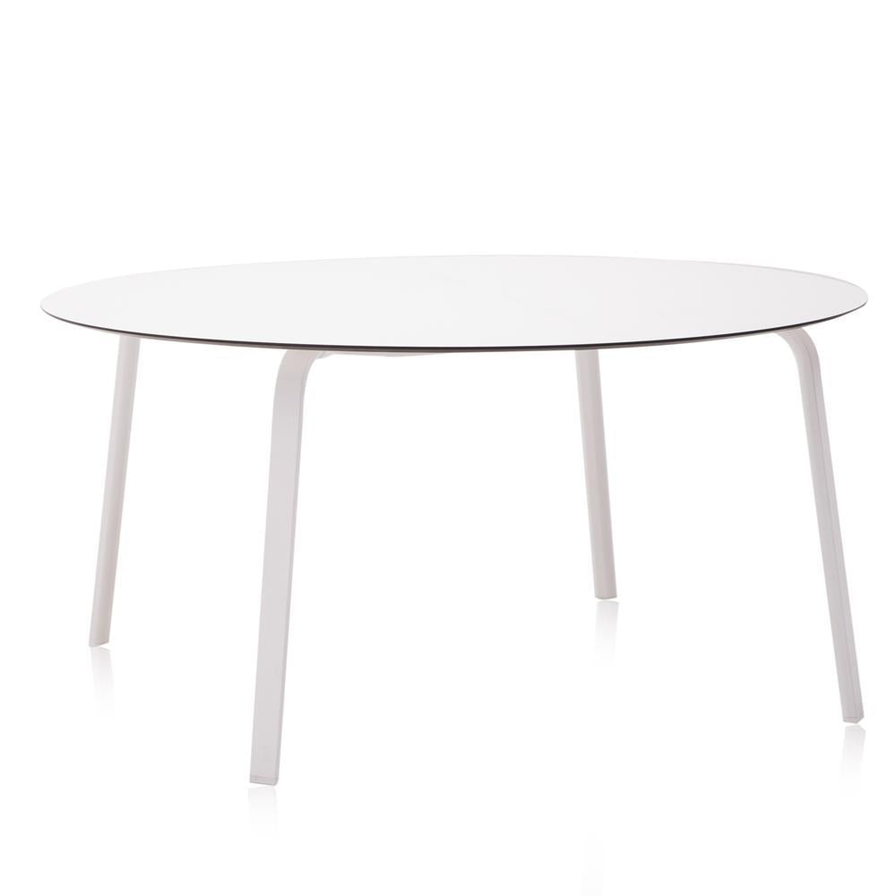 Large Modern Round White Work Table