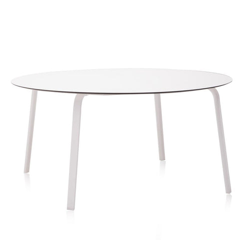 Large Modern Round White Work Table