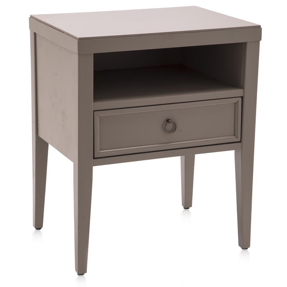Grey Traditional Bedside Table