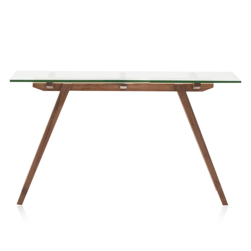 Walnut Base With Glass Console