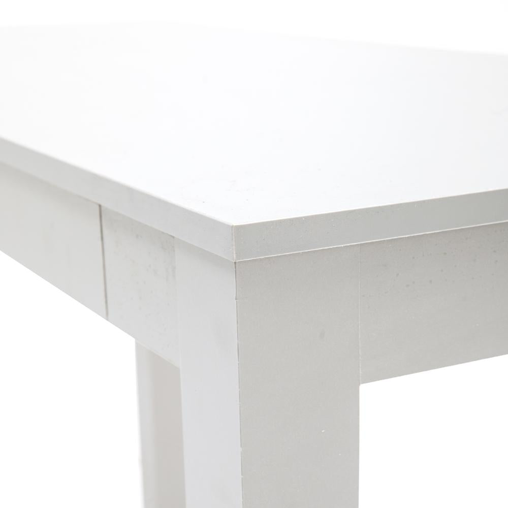 White Wood Parsons Desk