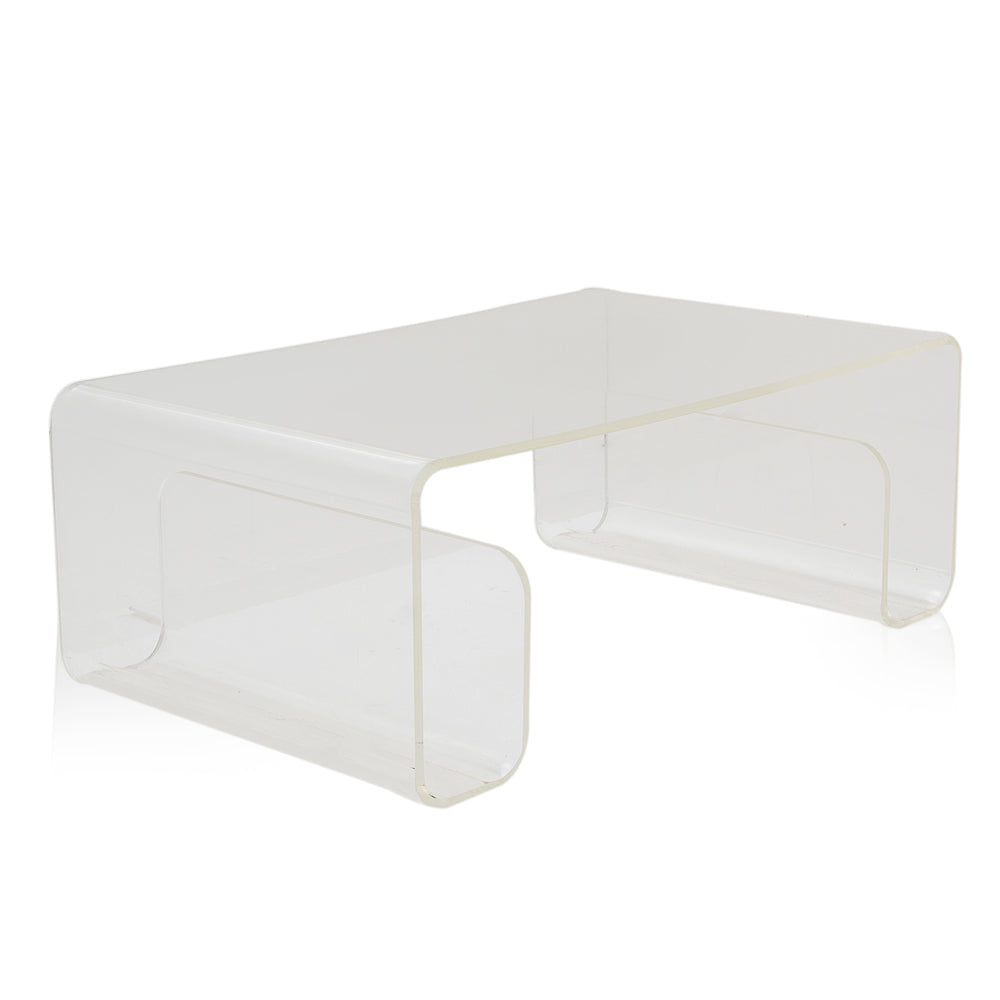Curved Lucite Coffee Table