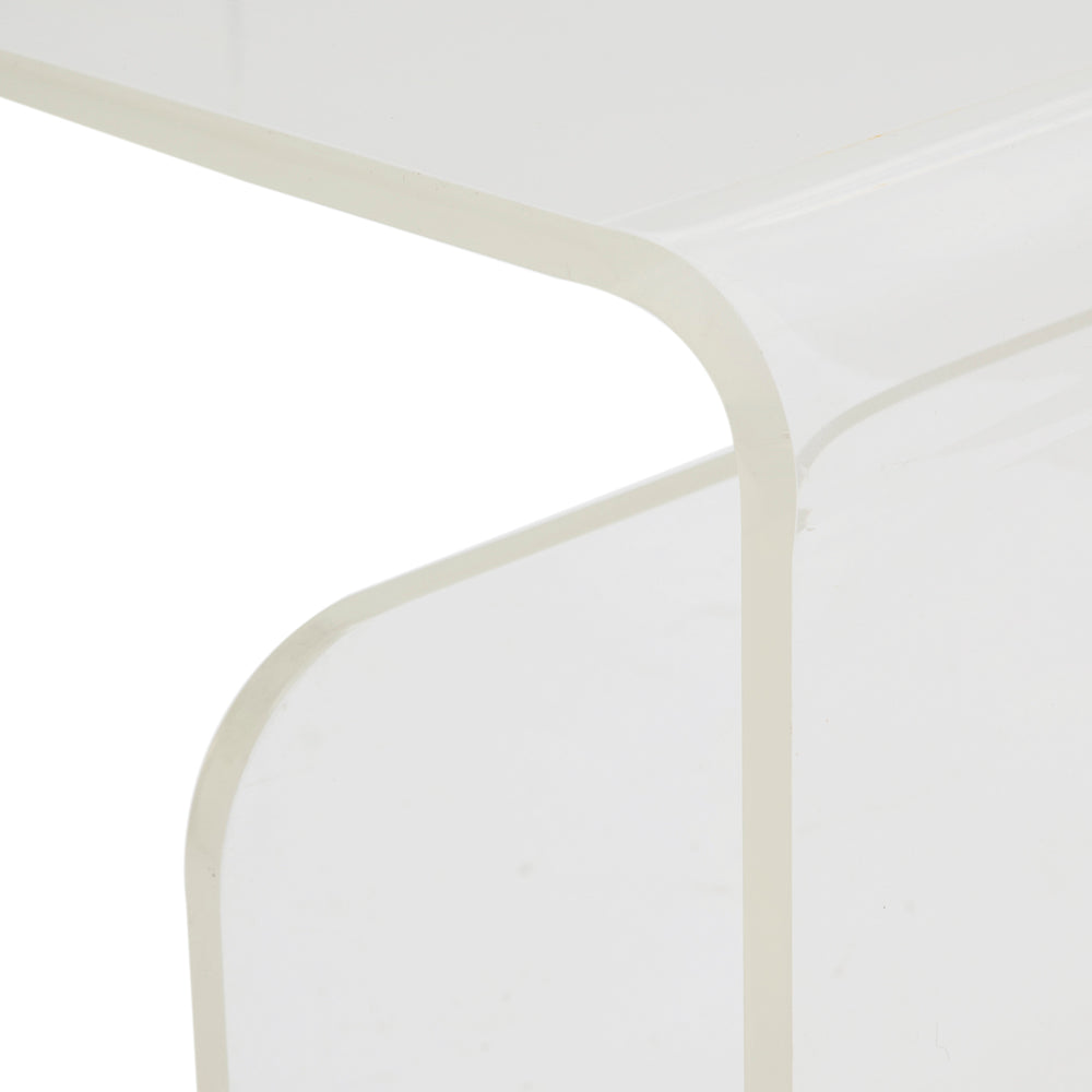 Curved Lucite Coffee Table
