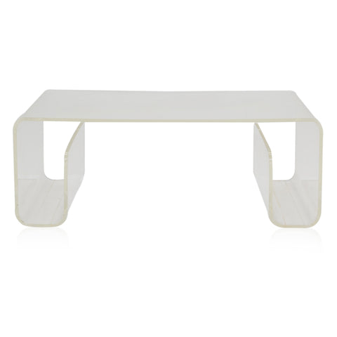 Curved Lucite Coffee Table