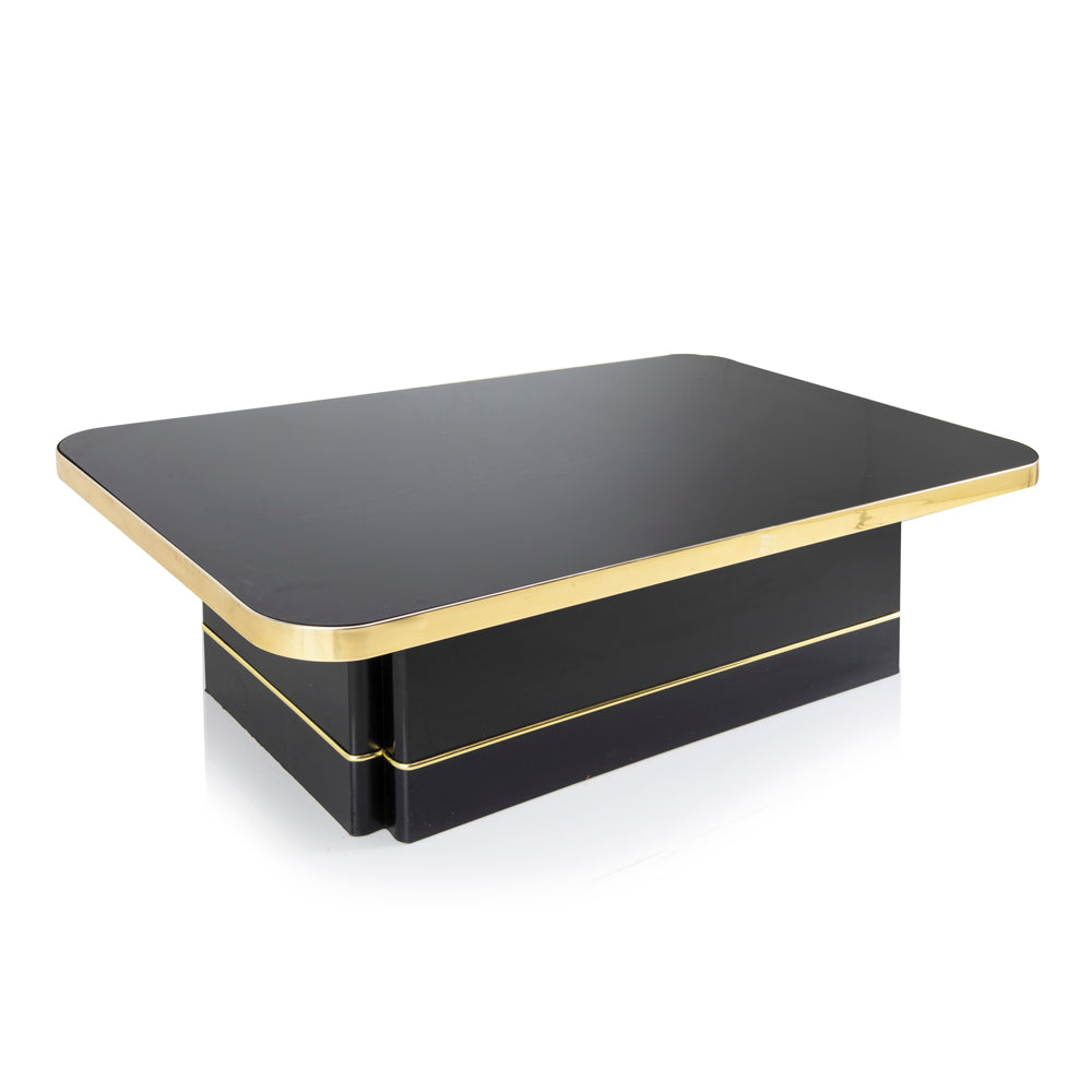 Black & Gold Deco Coffee Table