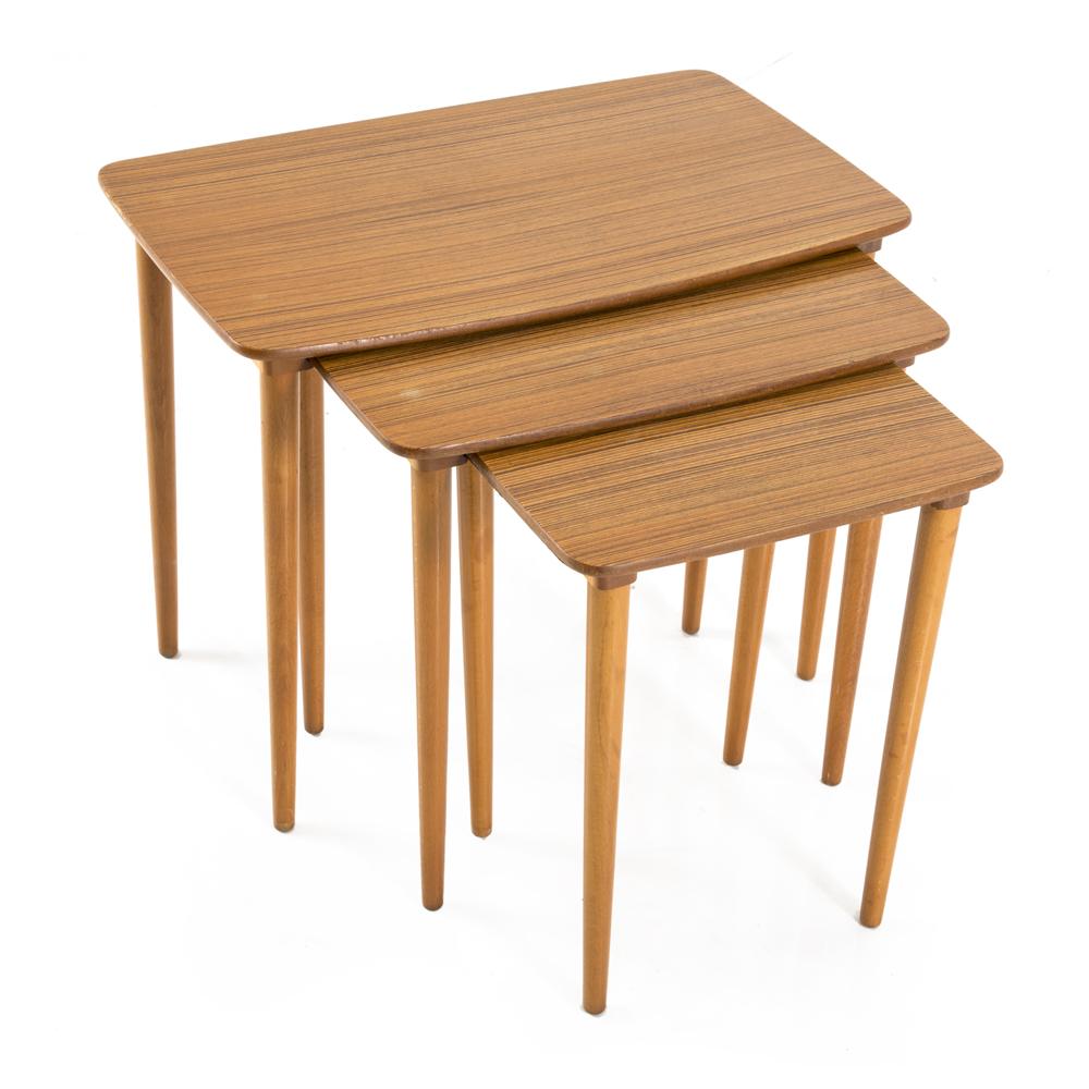 Wood Contemporary Nesting Table - Large