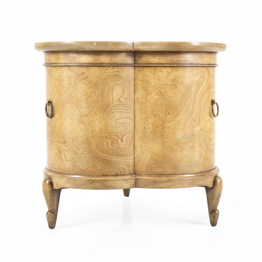 Wood Ash Clover Shape Side Table
