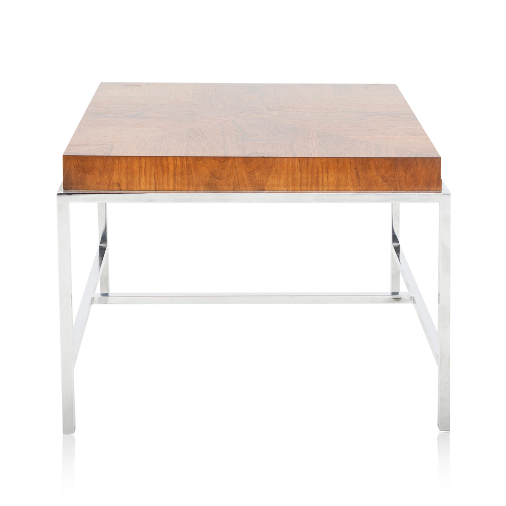 Wood and Chrome Side Table