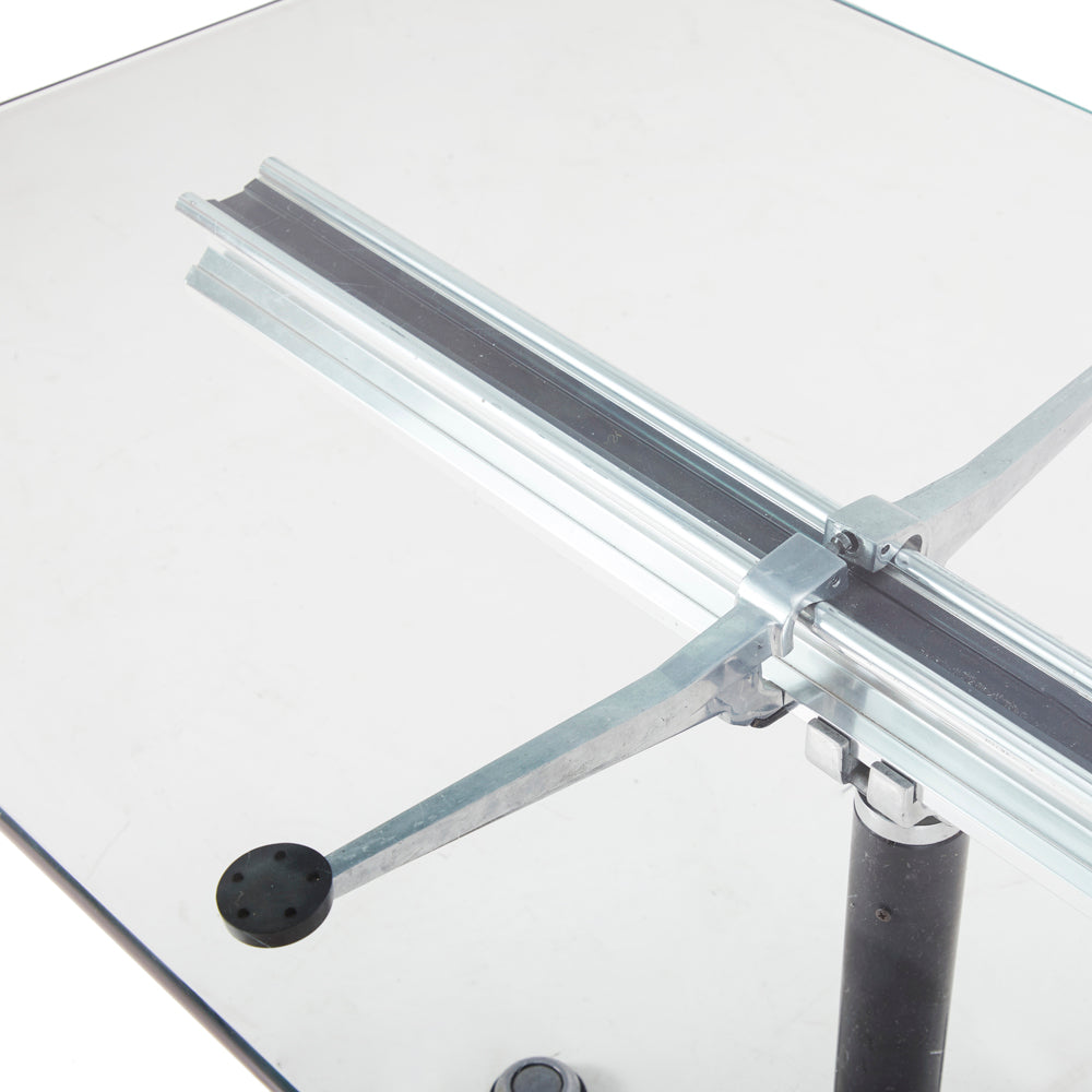 Rectangle Glass Black Base Conference Table