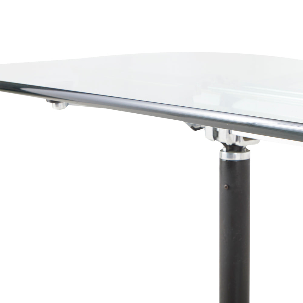 Rectangle Glass Black Base Conference Table