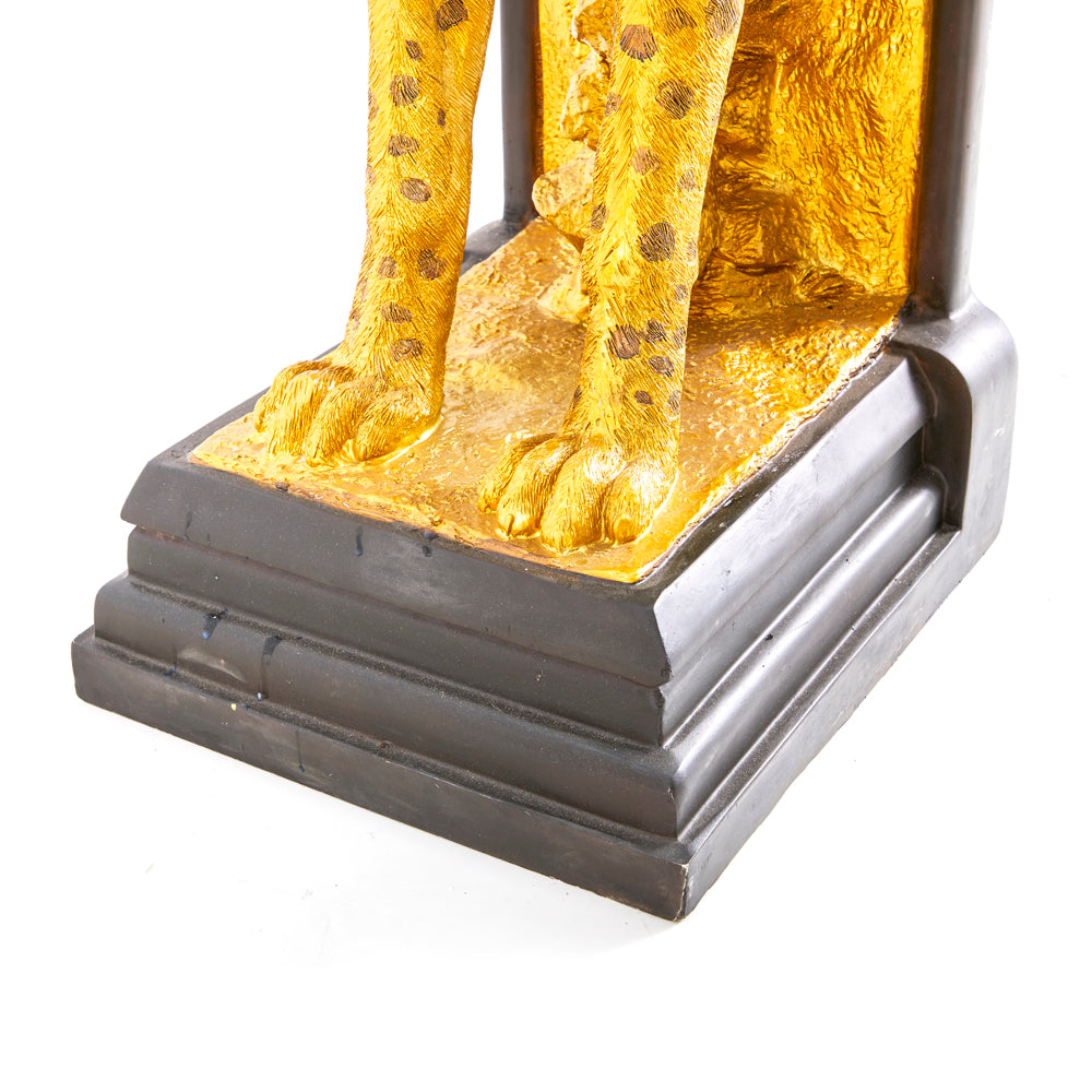 Gold Cheetah Console Table