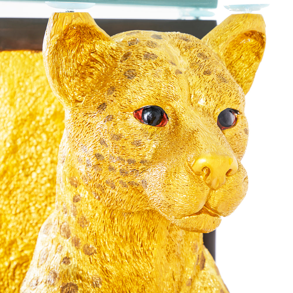 Gold Cheetah Console Table