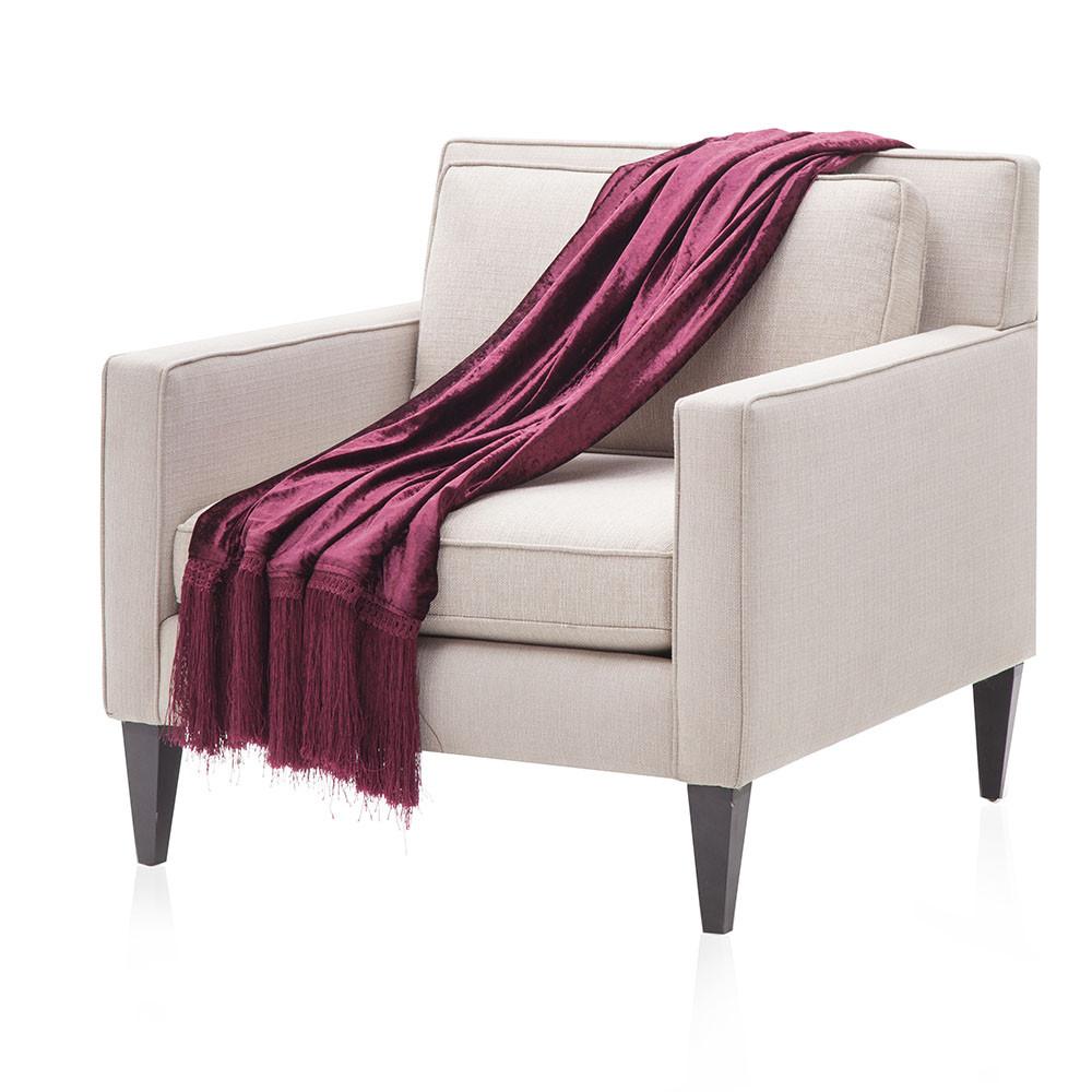 Dark Magenta Velvet Throw