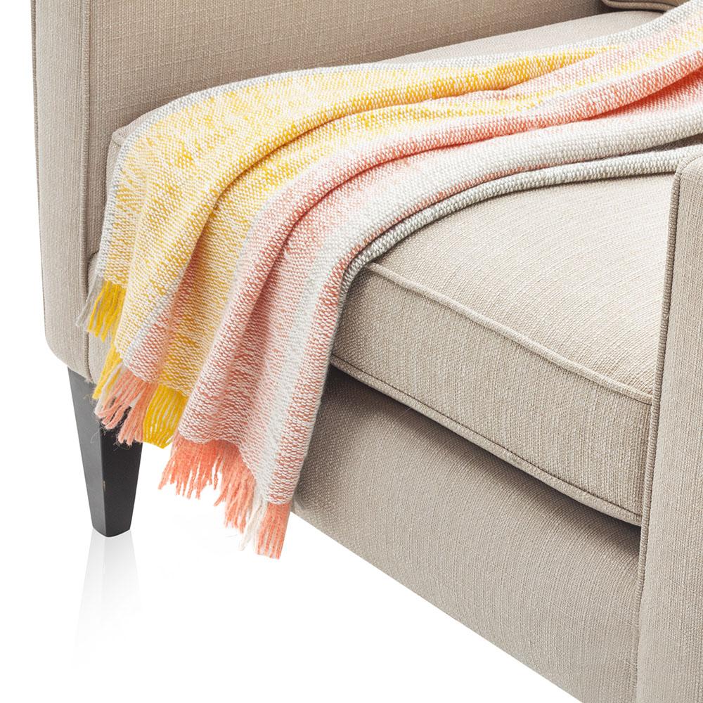 Multicolored Striped Throw