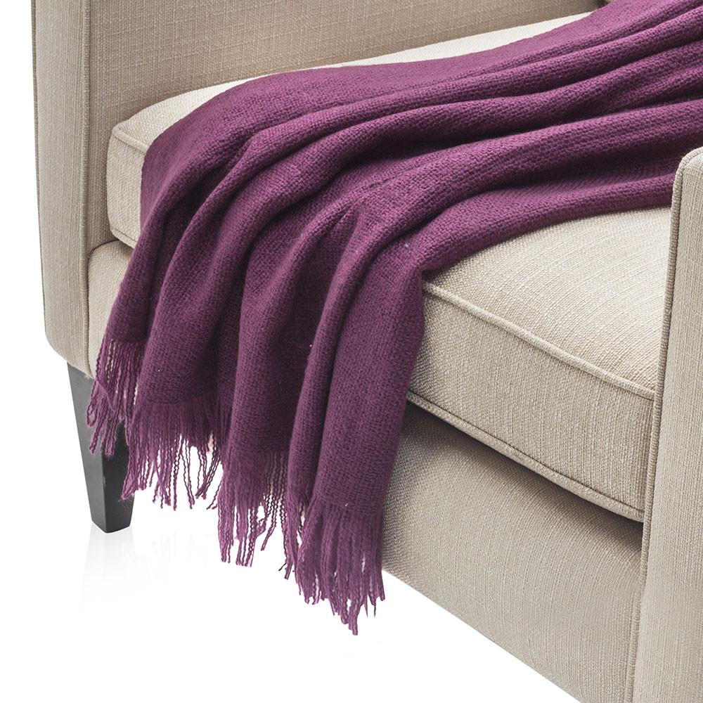 Purple Woven Throw