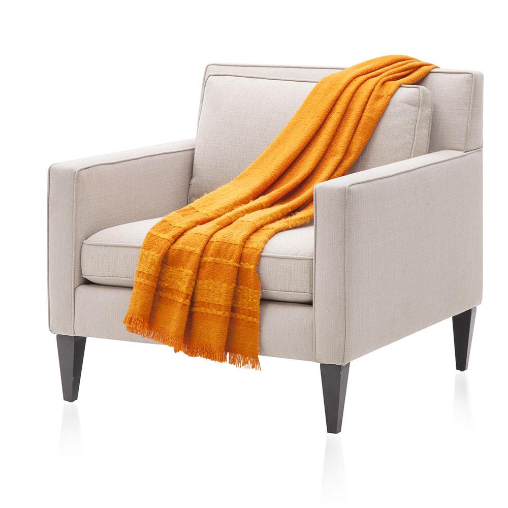 Orange Woven Throw