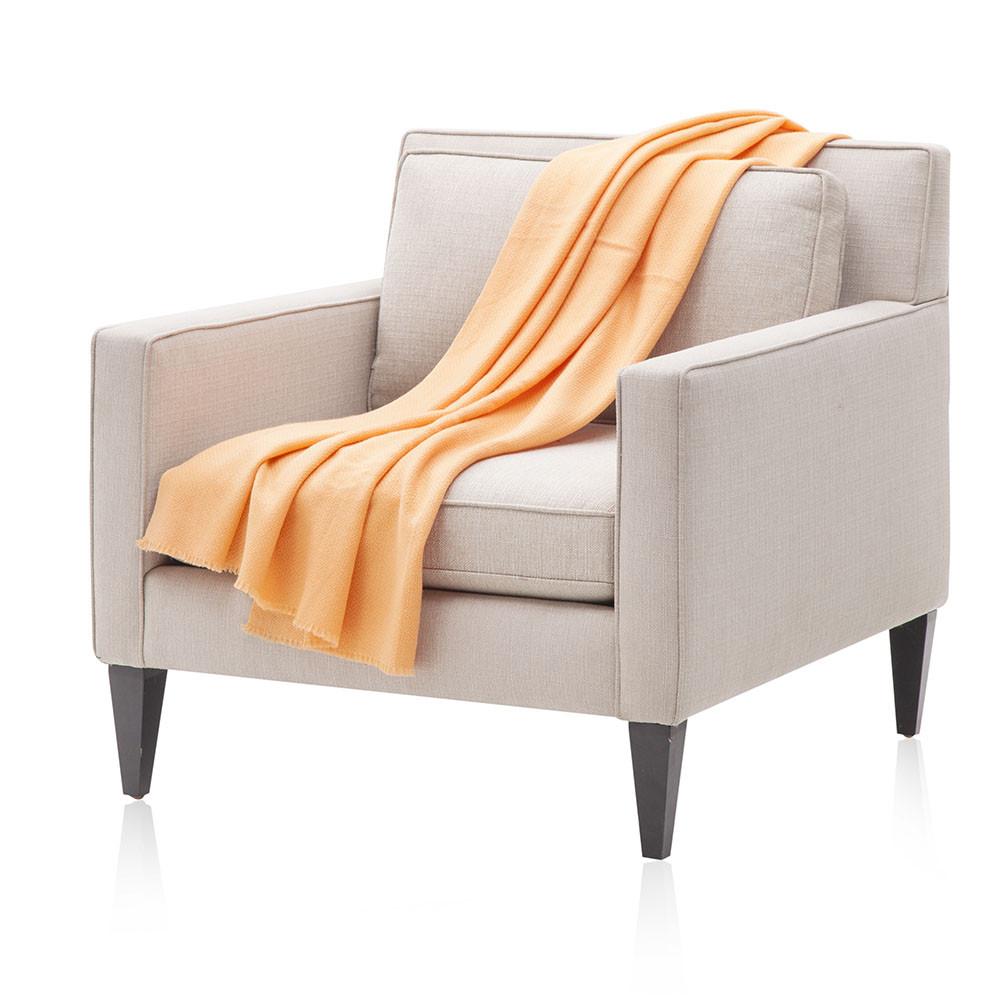 Light Orange Soft Texture Throw