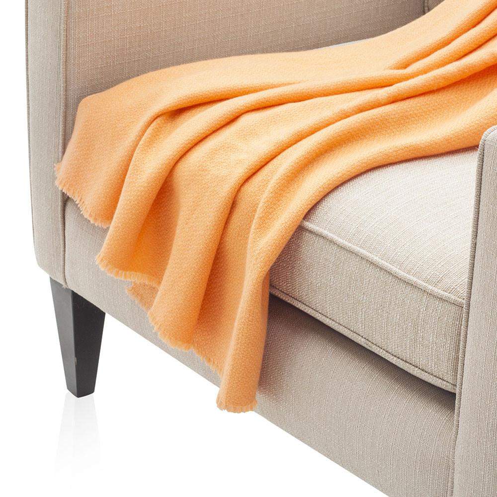 Light Orange Soft Texture Throw