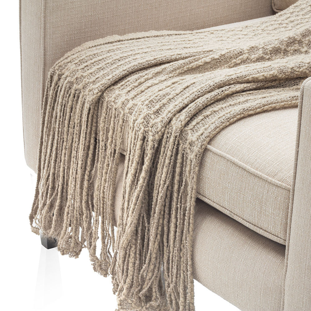 Oatmeal Textured Woven Throw