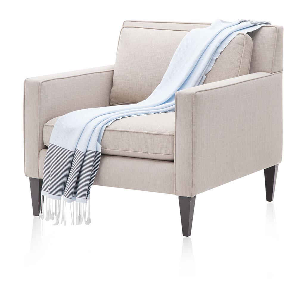 Striped Baby Blue Throw