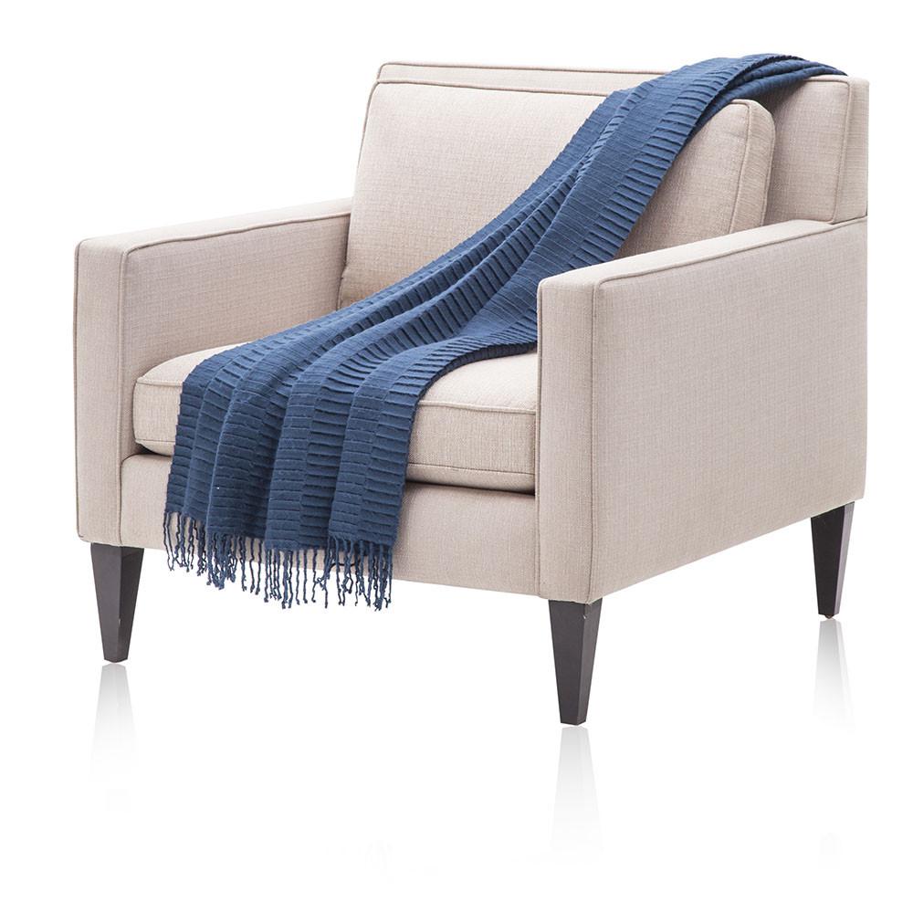 Blue Layered Stripe Throw