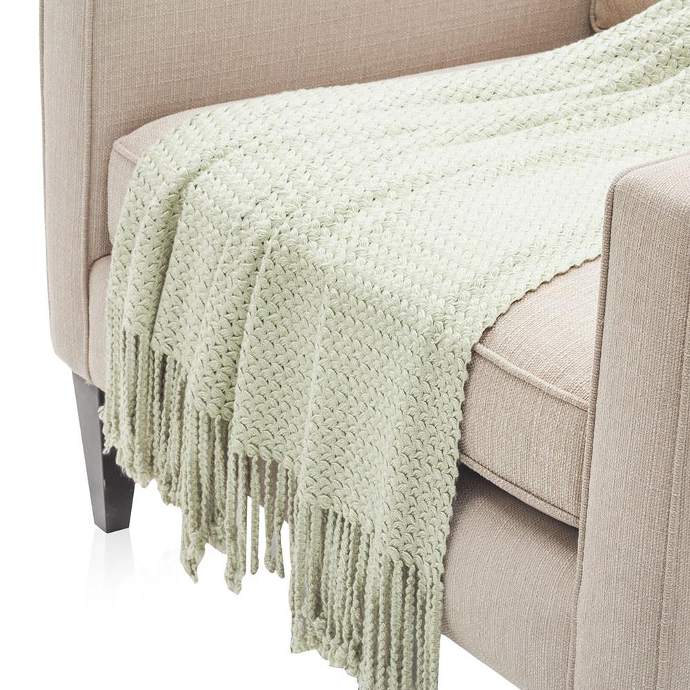 Extra Light Green Throw