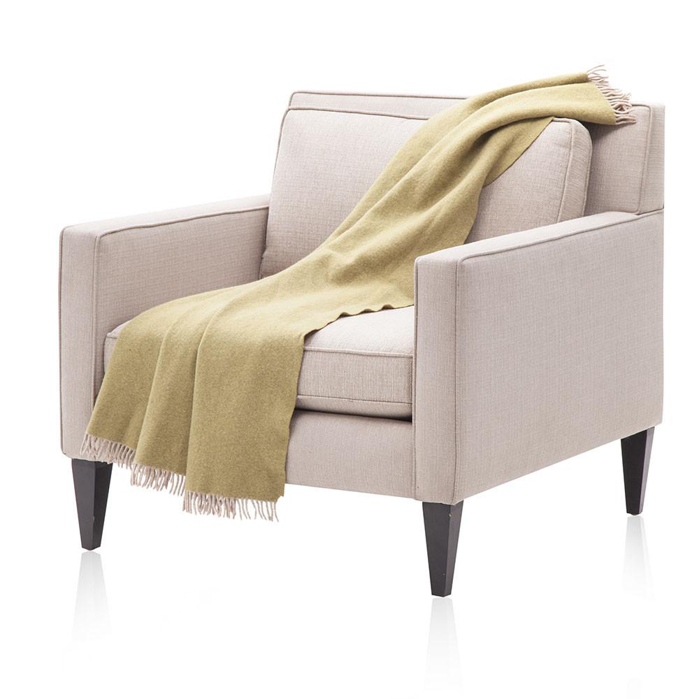 Pale Yellow Felted Wool Throw