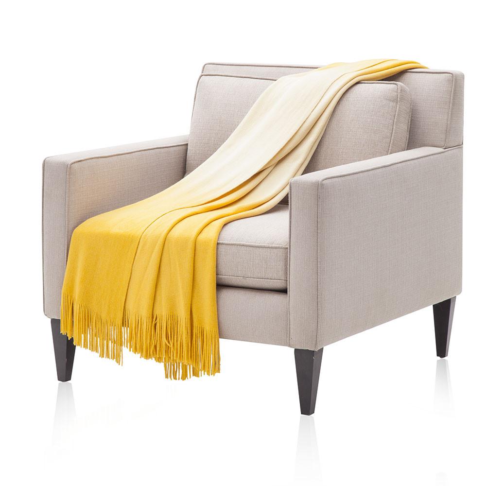 Soft Yellow Ombre Throw