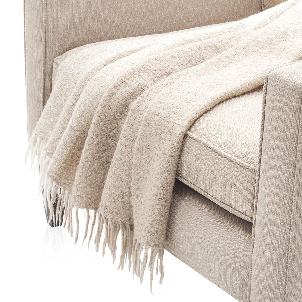 Oatmeal Fuzzy Throw