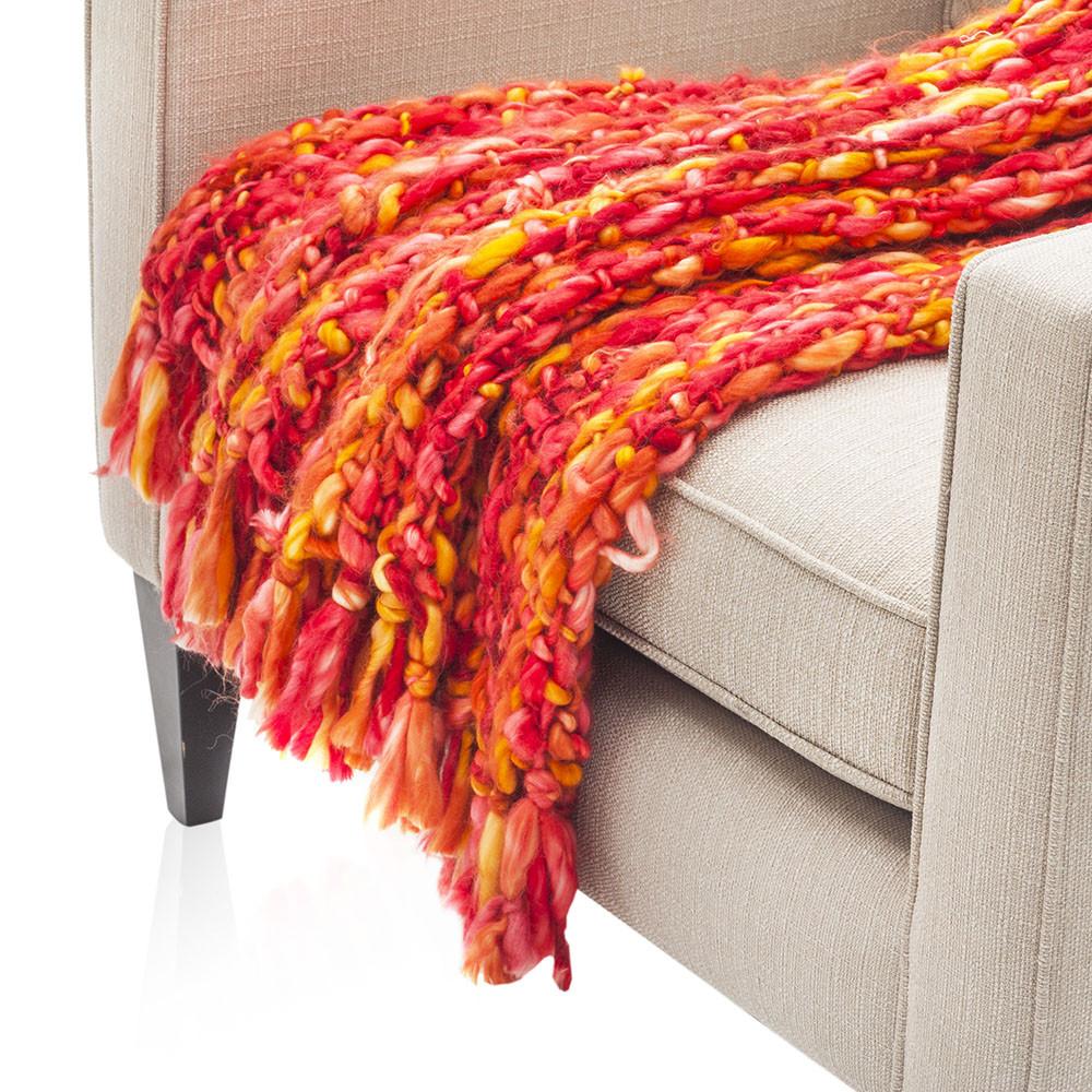 Firey Loose Knit Throw