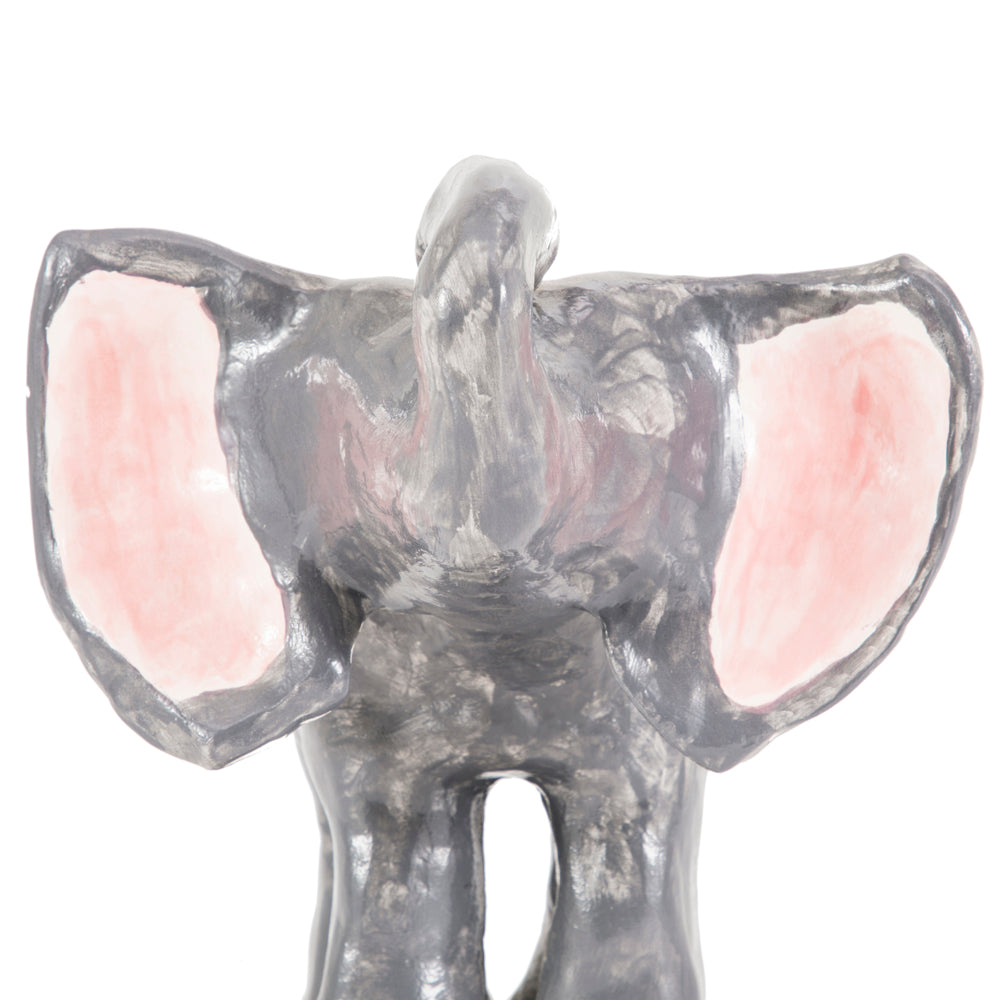 Grey Ceramic Painted Elephant