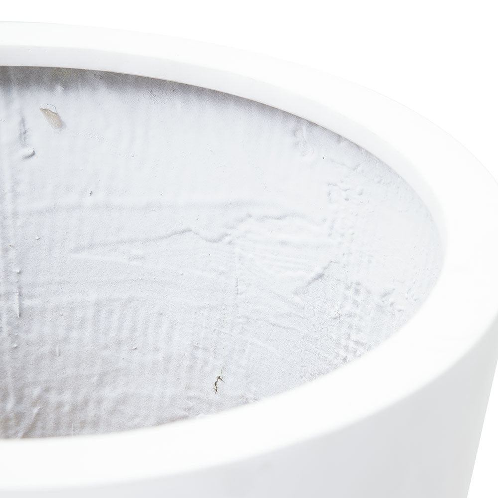 White Round Tapered Planter