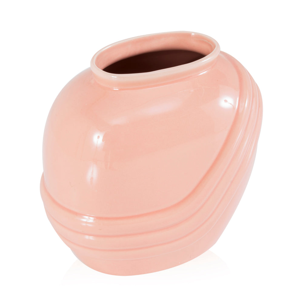 Pale Peach Glossy 80s Vase (A+D)