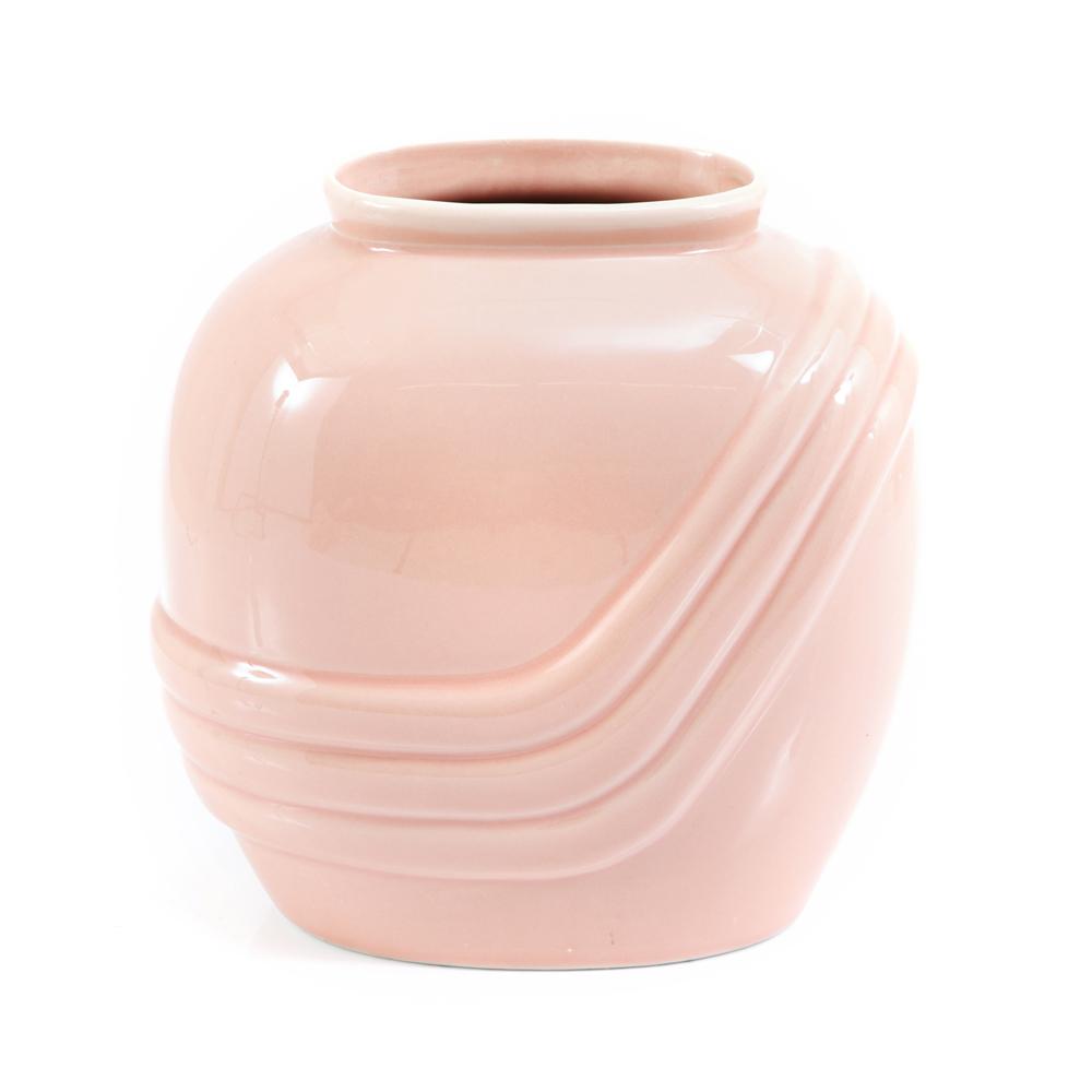 Pale Peach Glossy 80s Vase (A+D)