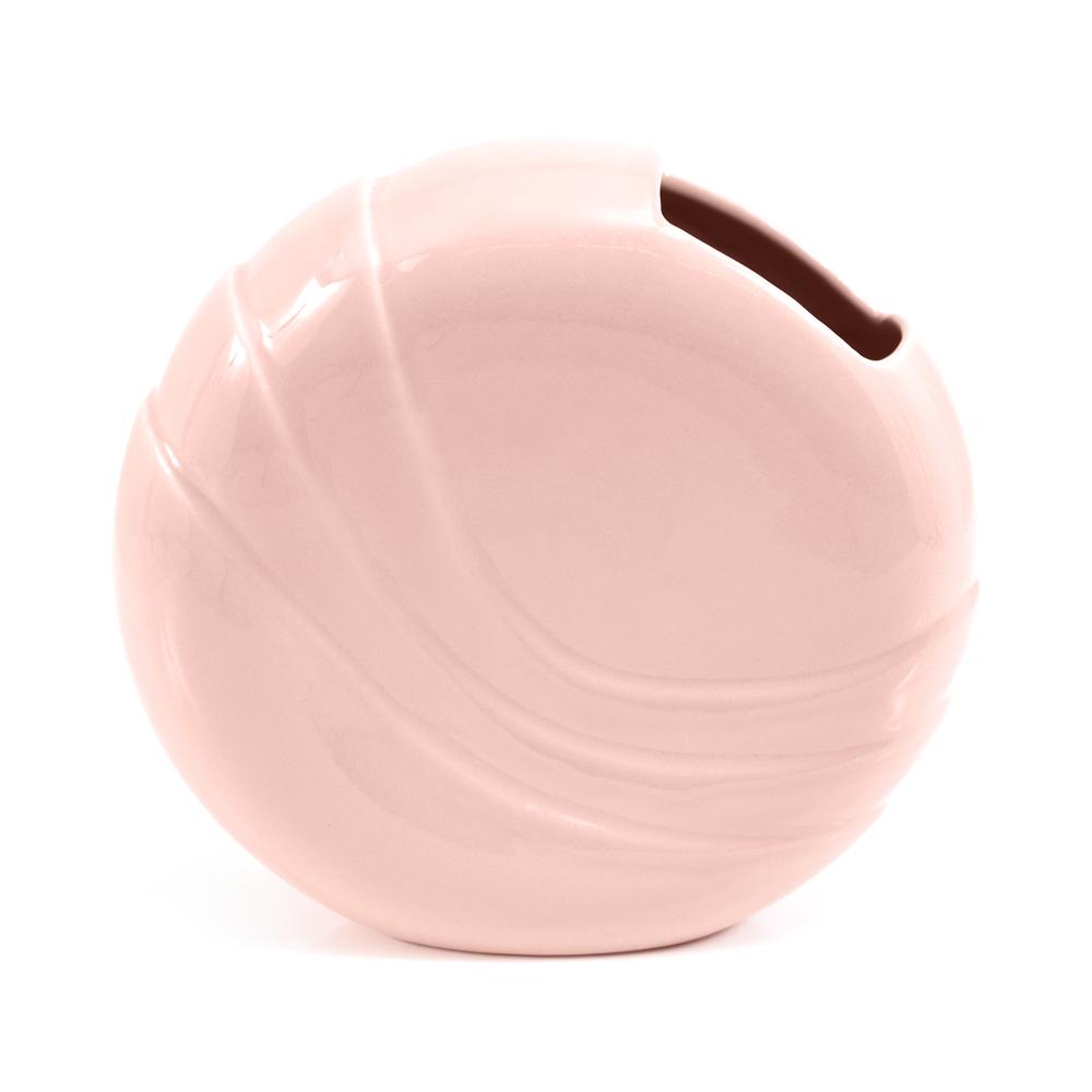 Pale Peach Glossy 80s Vase (A+D)