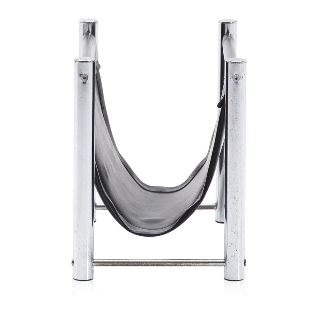 Black Vinyl Magazine Rack