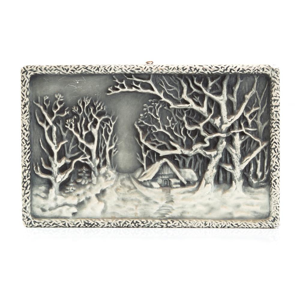 Engraved Grey Winter Scene