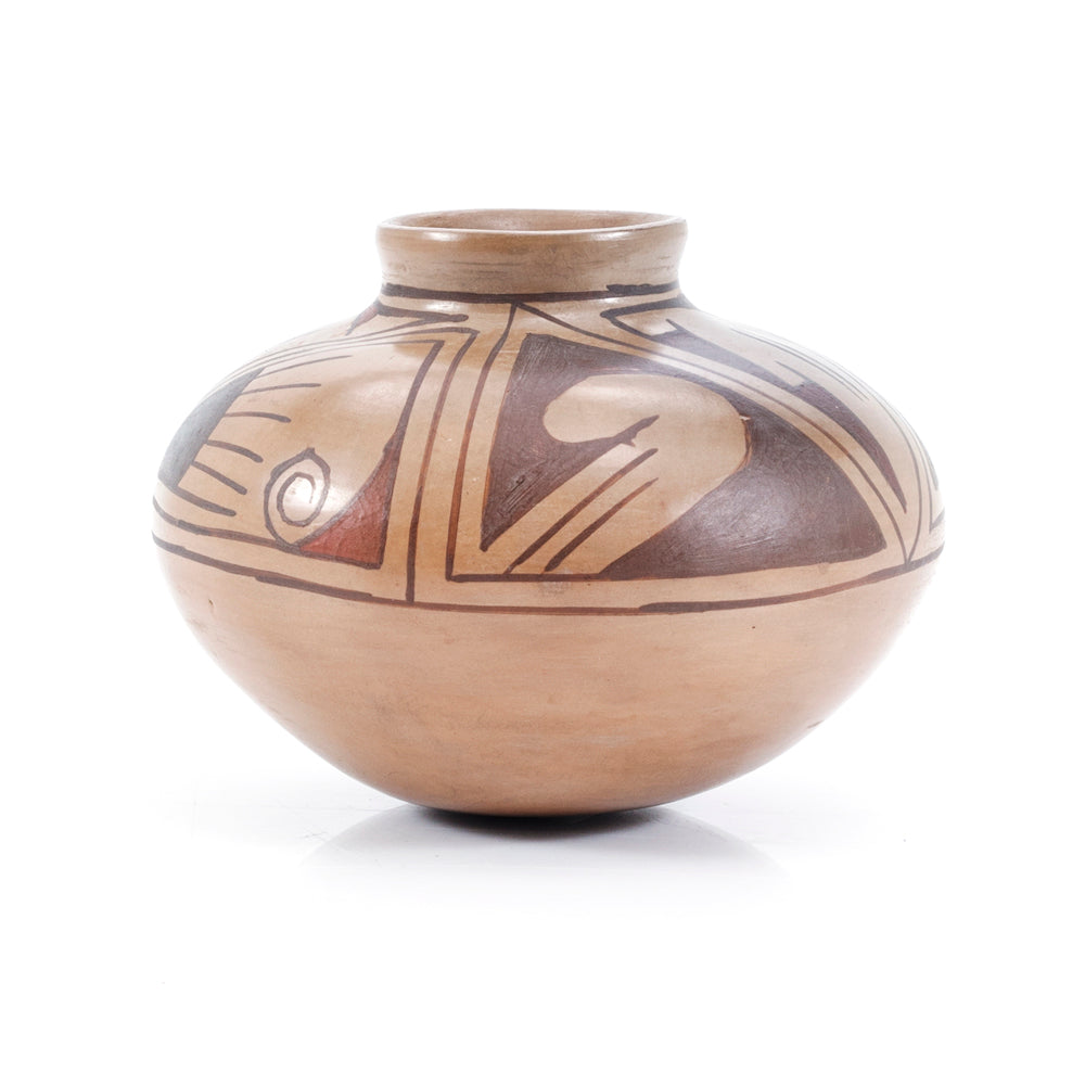 Tan Ceramic Indigenous Pot (A+D)