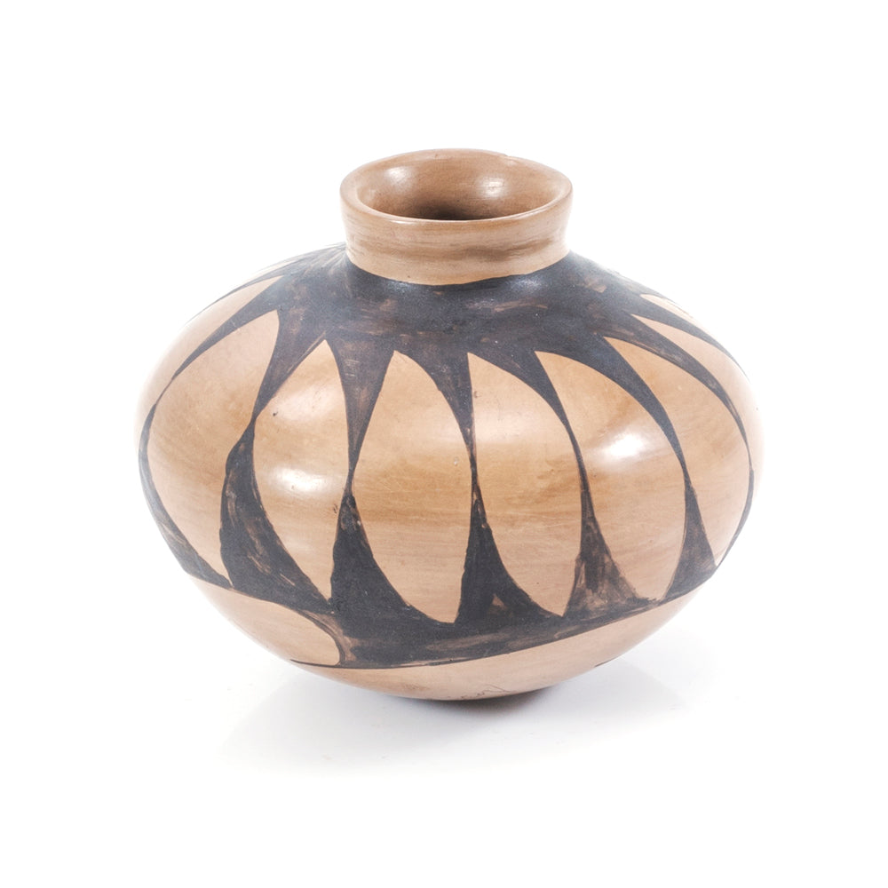 Tan Ceramic Graphic Pot (A+D)
