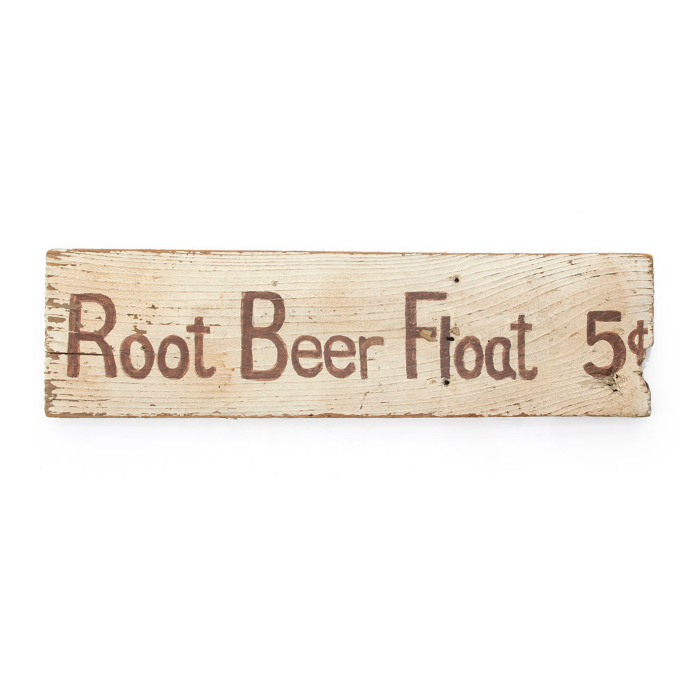 Wood Root Beer Float Sign (A+D)